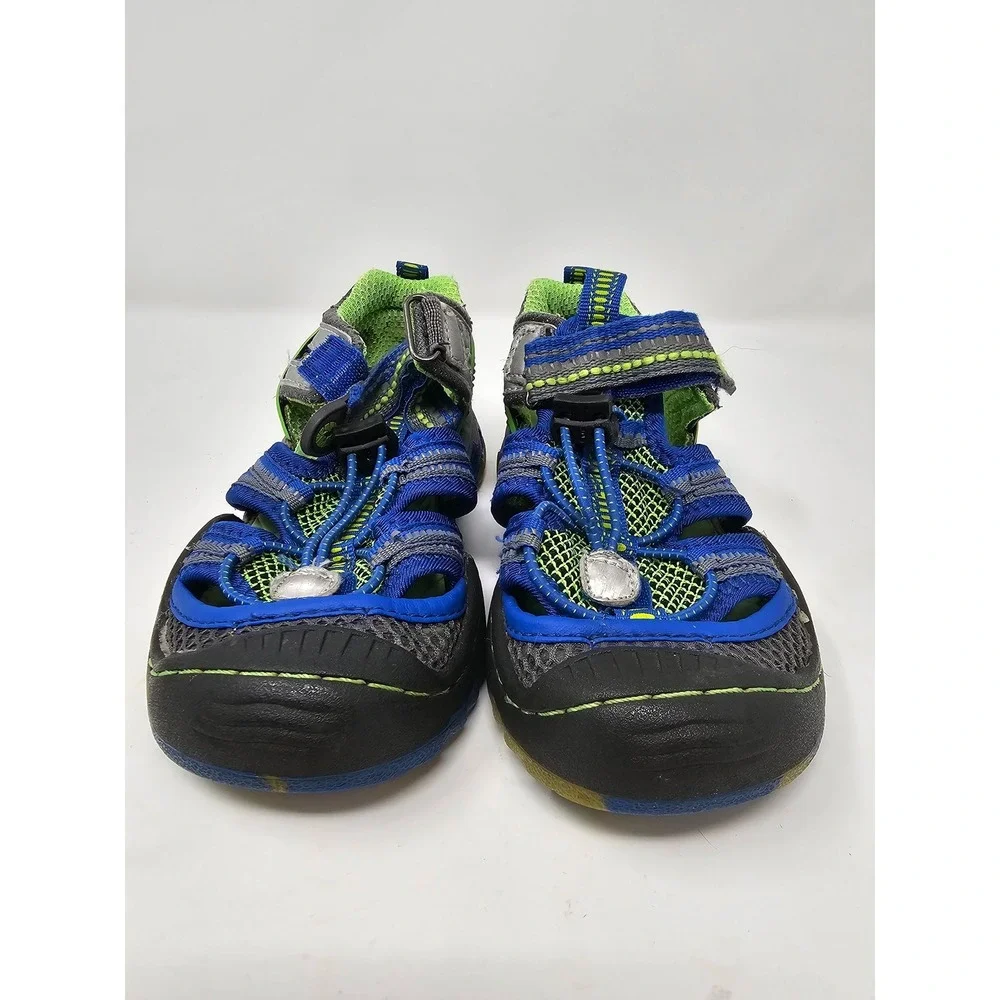 Jambu Piranha‎ Kids Water Sandals Blue Green JS170002 Sz 12 Outdoor Hiking Shoes